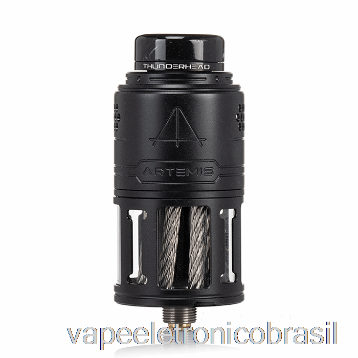 Vape Eletrônico Thunderhead Criações Artemis V2 Top Coiler 25mm Rdta Preto Fosco